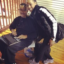 My DADDY!! helping with the music before the show! coolin' with the team!! everyone loved him!